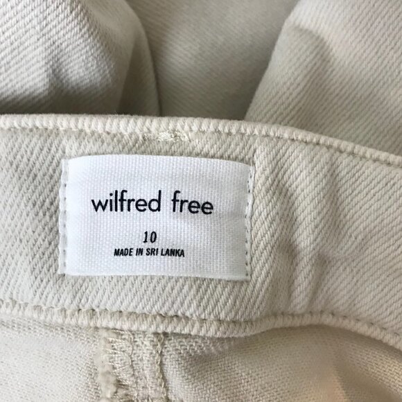 NWT Aritzia Wilfred Free Modern Cargo Pant High-waisted pants Beige Size 10 - Picture 8 of 10